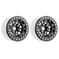 Miniatyrbilde 6 av 8: 2 stk 1,9 tommers Beadlock-hjul i aluminiumlegering CNC-bearbeiding Universal RC-hjul for Crawler Black