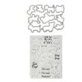 Miniatyrbilde 3 av 8: Klart stempelsett unikt hund- og saue-design transparent stempel preging skjærende dyse sett for DIY Scrapbook håndverk