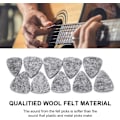 Miniatyrbild 2 av 5: Grå ullgitarrplockar - Set med 10, 3 mm tjocklek - Perfekt för ukulele- och gitarrspelare