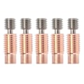 Miniatyrbillede 1 af 2: 5 STK. Bimetal Heat Break Ti Legering Kobber Heatbreak Udskiftning kompatibel med Prusa I3 MK3 MK3S 3D Printer Gevind
