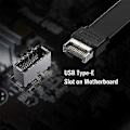 Miniatyrbild 4 av 5: 50 cm USB 3.1 Frontpanel Typ E till Typ C Förlängningskabel, Gen 2 (10 Gbit/s) Intern Adapterkabel