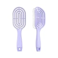 Miniatyrbilde 1 av 5: Bærbar Avslappende Elastisk Massasjebørste Oval Hårkam for Hodebunnsmassasje Salong Stylingverktøy Ensfarget SZ50-Lilla