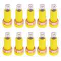 Miniatyrbild 6 av 8: 10 st 4 mm Banana Jack Socket Mount Binding Post Connector Adapter Panel för elektroniskt instrument Gul