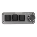 Miniatyrbilde 2 av 8: Mini tilpasset tastatur 3 taster Rød bryter-snarveier Plug and Play RGB-bakgrunnsbelyst programmeringsmakro-tastatur for bærbar PC