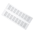 Miniatyrbillede 7 af 8: 2 stk. luftventilationsgitter i aluminiumlegering, rektangulær ventilplade til skab, skoskab, klædeskab 80x350mm