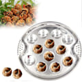 Miniatyrbild 1 av 4: Snigel Escargot Tallrik Rostfritt Stål Förtjockad Snigelrätter 12 Fack Hål Tång Set Mat Tallrik