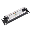 Miniatyrbillede 1 af 5: CAT6 8 Porte Patch Panel Rack Netværk 10 Tommer 1U Rack med RJ45 Stik