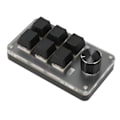 Miniatyrbillede 6 af 8: Minitastatur Knop Design Rød Switch Dual Mode Plug and Play Mekanisk programmerbart tastatur til gaming Office Media 6 taster med 1 knop
