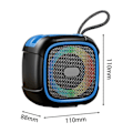 Pikkukuva 2 / 5: Kannettava BT-kaiutin RGB-värivaloilla juhliin ja perhetapaamisiin, oranssi ja sininen
