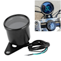 Miniatyrbillede 5 af 6: Motorcykel Multifunktionelt Måler Tachometer Odometer Brændstofmåler Speedometer 12V Universal (Sort)