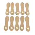 Miniatyrbild 1 av 8: 10 set sy på läder snäppspänne DIY handgjord mjuk äkta läder plånbok flik stängningar för hantverksväskor beige