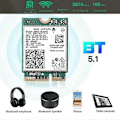 Miniatyrbillede 3 af 5: Wifi Kort Ax201 med Antenne Wifi 6 3000Mbps M.2 Cnvio2 Bluetooth 5.1 Wifi Adapter kompatibel med Windows10