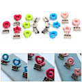 Miniatyrbillede 8 af 8: 12 stk. Binder Clips Farve Protable Lang Hale Dokumenter Stationære Skole Kontor Mappe