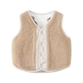 Miniatyrbilde 1 av 8: Barn Fuzzy Vest Dobbeltsidig Stil Vesten Mote Alle Matchet Vinter Vest Jakke 130cm/51.2in