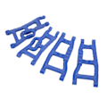 Miniatyrbilde 3 av 8: RC Front Rear Suspension Arm Kit High Strength RC Car Upgrade Parts for Rustler Stampede Slash 2wd 1/10 RC Car Dark Blue