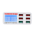 Miniatyrbillede 7 af 8: QC3.0 Flere USB Vægoplader 6 Muti Port USB Adapter Strømstik Hurtig Opladning Blok Cube med LED Display 100‑240VUS Stik