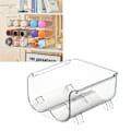 Miniatyrbillede 5 af 8: Vandflaskearrangør Transparent Stakbar Pladsbesparende Vandflaske Opbevaringsholder Stativ til Vakuumkop 2 Gitter