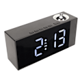 Miniatyrbild 5 av 8: Projektion digital väckarklocka 180 graders rotation Ljusstyrka Justerbar USB laddning LED-väckarklocka för kontor i sovrummet Vitt ljus