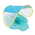 Miniatyrbillede 7 af 8: Baby Svømme Ring Dobbelt Gasbag Væltebeskyttelse Baby Pool Float Ring med Solbeskyttelsesbaldakin