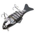 Miniatyrbild 5 av 8: Fiskebete, hållbart, imitationsplast, falskt, multiledat, simbete, långsamt sjunkande glidbete 4#