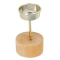 Miniatyrbilde 3 av 8: Lysestake Rund Form Trebase Hjem Dekorativ Lysestake for Stue Kontor Soverom