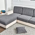 Miniatyrbillede 1 af 3: All-inclusive elastisk sofaovertræk - Grå, stænksikker, ensfarvet, Jacquard, enkelt bredde 50-65cm, længde 50-63cm, højde 5-20cm