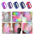 Pikkukuva 3 / 8: 12 kpl ontto kynsitarra Tyylikäs itseliimautuva manikyyritarra nail art