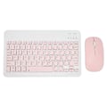 Miniatyrbillede 1 af 8: Trådløst tastatur og musesæt 10in computertastaturer musekombination til tablet mobiltelefon computer pink