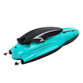 Miniatyrbillede 4 af 8: Fjernbetjening Båd RC Skib Vandtæt Høj Hastighed Speedbåd Model Legetøj til Over 8 År Gammel Blå 2Pcs Batteri