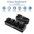 Miniatyrbilde 4 av 5: Rgb 4 Taster Egendefinert Tastatur Makro Knapp Spill Programmerbart Mekanisk Hot Swap Tastatur For Photoshop Zekai