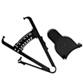 Miniatyrbillede 3 af 8: Kropsmålingsenhed Sort 150 cm/60 tommer Caliper Måling Supplies for Fitness tabe sig (Tommer Fett Caliper 150cm/60in Taljemål)