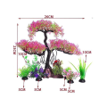 Miniatyrbilde 2 av 5: Mellomstor Hot Pink Goldfish Waterscape Tree Sett med kunstige plastplanter for kjæledyr Akvarium, 9.4