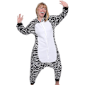 Miniatyrbillede 2 af 5: Dyre- og havdyr plysch cosplay-dragt - Sjovt Halloween-kostume til voksne, kvinder og mænd Lille zebra