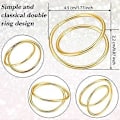 Miniatyrbillede 2 af 5: 12 Stykker (Guld) Guld Servietringe Metal Spiral Servietringe Spænder Simple Legering Servietringe Serviet Holder Ring til Bryllupper, Receptioner, D