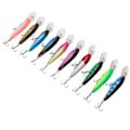 Miniatyrbillede 6 af 8: 10 stk. fiskeagn sæt 10 farver Minnow fiske lokkemad 9cm 7.5g pr. agn til ferskvand langt skud