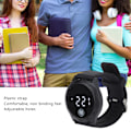 Miniatyrbillede 2 af 7: HZ2030 LED Digital Watch Korean Style Vandtæt Touch Stilfuldt Armbåndsur til Mænd Kvinder Studerende Sort