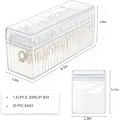 Miniatyrbillede 3 af 5: 20 Anti-anløbs Smykketasker Klar Akryl Smykkeskrin Organizer til Øreringe og Ringe Transparent_SZXM