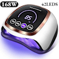 Miniatyrbilde 3 av 5: Profesjonell 168W Negletørkerlampe med 42 LED-lys og Automatisk Sensor for Manikyr Skjønnhetssalongutstyr 120W45LEDS us
