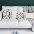 Miniatyrbillede 4 af 5: Moderne Enkle Geometriske Pudebetræk Strikket Dekorativ Beige Sofa Stue 1stk45*45cm