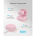 Miniatyrbilde 3 av 5: Bluetooth-kamerafjernkontroll for videoopptak, rosa rullefinger for iPhone iPad iOS Android, todelt sett