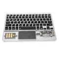Miniatyrbillede 6 af 8: Trådløst Bluetooth-tastatur Multifunktionelt akryltastatur til Windows til Android til IOS Sort