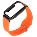 Pikkukuva 5 / 8: Silikoni watch ranneke suojaavalla puskurin case, vaihtotarvike, joka sopii Mi Band 7 Pro oranssiin ja mustaan ​​case