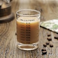 Miniatyrbillede 2 af 3: Målebæger Shotsglas 3oz/90ml - Tungt Høj Espresso Glas med Sort Streg