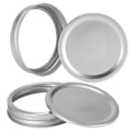 Pikkukuva 5 / 8: Jaetun tyypin lasipurkkien purkituskannet pyöreät ruokasäiliön cover keittiötarvikkeet (10 kpl 70 mm hopea pyöreä rengas + cover )