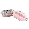 Miniatyrbild 6 av 8: Lunchlåda i rostfritt stål 4-Grid Bärbar Bento Box Matförvaringsbehållare för Student Vuxen4-Grid Lunchlåda med soppskål: Rosa