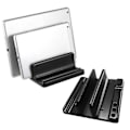 Miniatyrbillede 2 af 5: Vertikal Laptop Stand med Justerbare Slidser Høj Stabilitet Universel Kompatibilitet Stabil Pålidelig Laptop Holder Skrivebord Computer Stand Sort B