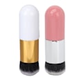 Miniatyrbillede 1 af 8: 2 stk Foundation Brush Lommestørrelse Væskeblanding Højdensitets træskaft Syntetisk makeupbørste
