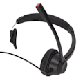 Miniatyrbillede 7 af 8: Telefon headset støjreducerende behageligt enkelt øre kommunikations headset til pc-computere sort