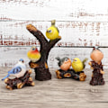 Miniatyrbillede 3 af 8: 4 stk./sæt Plænehavegård Resin Høj Simulation Fugl Dekoration Dyre Ornament