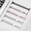 Miniatyrbilde 5 av 5: Apple Watch Rem Series SE 7 6 5 4 3 2 1 38mm 40mm 41mm, Slank & Tynn Mesh Magnetisk Lås Reim i Rustfritt Stål Erstatningsrem for Kvinner og Jenter til iWa